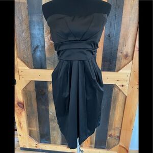 April Shakira black strapless dress, cotton, Lycra , polyester blend, size L